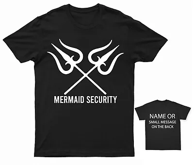 Buy Mermaid Security T-Shirt Personalised Gift Customised Name Message • 12.95£