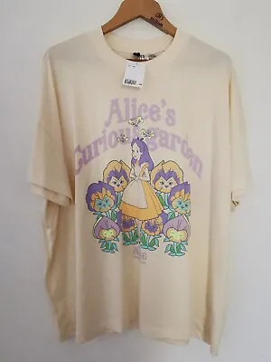 Buy BNWT H&M Divided Alice In Wonderland Curious Garden Print T-Shirt Size 2XL * NEW • 25£