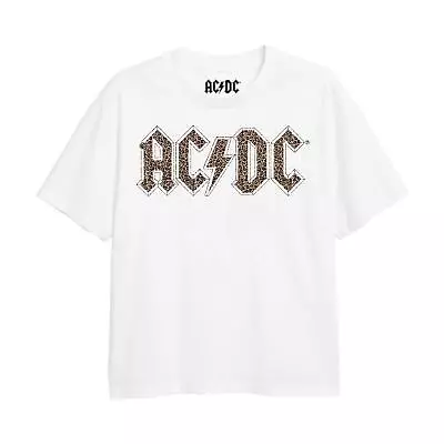 Buy AC/DC Girls T-shirt Leopard Print Top Tee 3-13 Years Official • 9.99£