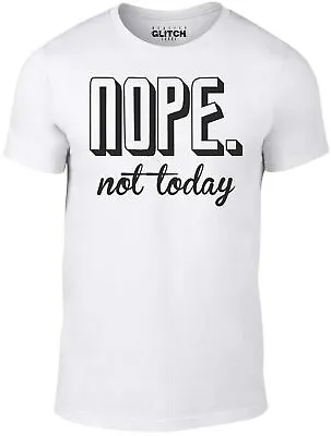 Buy Nope Not Today Men's T-Shirt Funny Negative No Design Slogan Gift Christmas • 12.99£
