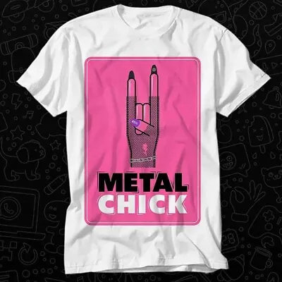 Buy Metal Chick Heavy Punk Rock Sexy Girl Pink T Shirt 571 • 6.35£