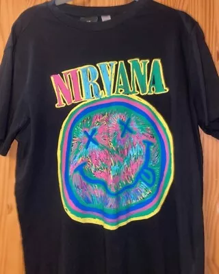 Buy Nirvana T Shirt Grunge Rock Band Merch Tee Size Medium Kurt Cobain Dave Grohl • 13.50£