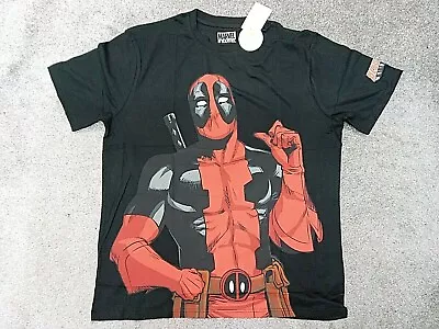Buy MARVEL Deadpool Mens T Shirt Black Cotton UK Adult Size Large  • 3.99£
