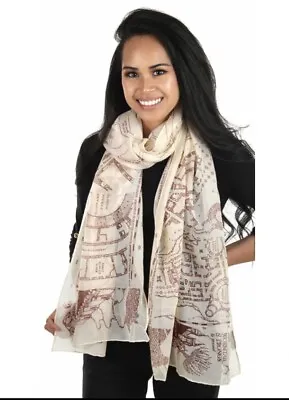 Buy Wizarding World Of Harry Potter Marauder's Map Illustrated Lightweight Scarf 80” • 12.55£