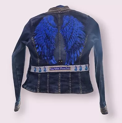 Buy Unique  Decorated Denim Jacket Size 12 • 10£
