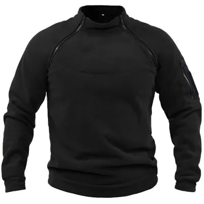 Buy Casual Tactical Fleece Jacket Army Hoodie Security Hoody Combat Warm Jumper Men • 14.49£