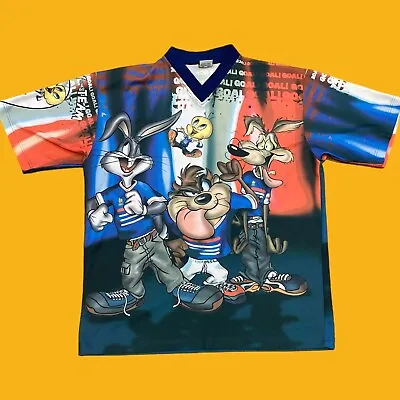 Buy Holland Vintage 90s Looney Tunes Soccer Jersey Netherlands Bugs Bunny & Taz VGC • 49.99£