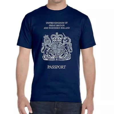 Buy NEW Blue British Passport T-Shirt Palm Thief Monty Python Parody Brexit • 14.99£