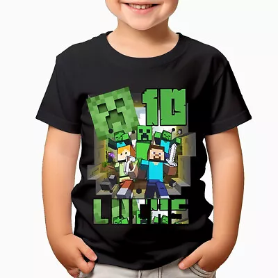 Buy Personalised Your Name & Age Boys Girls Game Series Birthday Kids T-Shirts #UJG6 • 6.99£