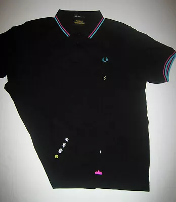 Buy Xs SPACE INVADERS POLO Fred Perry PIQUE T SHIRT XS Game Arcade Ship Robot Aliens • 69.95£