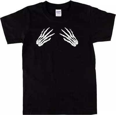 Buy Skeleton Hands T-Shirt - Halloween, Horror, Goth, Various Colours, S-XXL • 19.99£