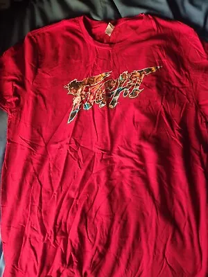 Buy Street Fighter Minimal “FIGHT” T-Shirt - Size L - Red • 2.50£