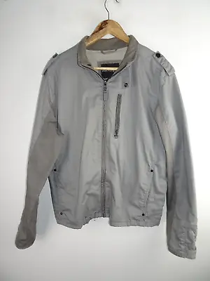 Buy MARKS & SPENCER Mens Coat Jacket Grey Zip Up Front Cotton SIZE MEDIUM M 38  -40  • 9.99£