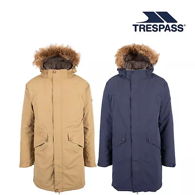 Buy Trespass Mens Parka Jacket Padded Removable Hood Verton • 40.99£