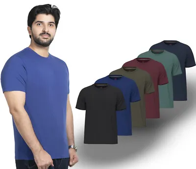 Buy SOFTSPUN 6 Pack T Shirts For Men Crew Neck T-Shirt Tops Premium BCI 100% Cotton • 34.99£