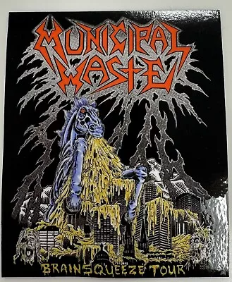 Buy 2 Municipal Waste Brain Squeeze Tour Denver Stickers Thrash Metal Shirt Design • 9.64£