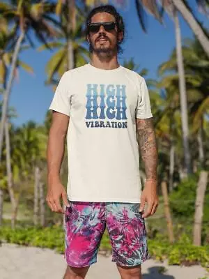 Buy High Vibration. Groovy Style T-shirt Men's -SmartPrintsInk Designs • 16.37£