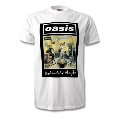 Buy Oasis Definitely Maybe Rock Band Signed Album Music Art T-shirt Tee - All Sizes • 19.99£