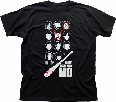 Buy The Walking Dead Negan EENY Meeny Miny MO Funny Black Printed T-shirt OZ9323 • 13.95£