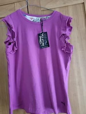 Buy Weird Fish  Purple Orchid Pink Pretty Top Size 14 Bnwt • 12£