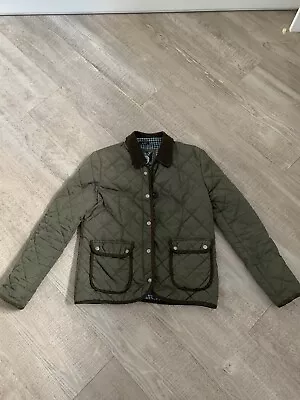 Buy Green Country Jacket  Anorak Coat Corduroy Collar Elbow Patches Size 14.  ￼ • 10.50£