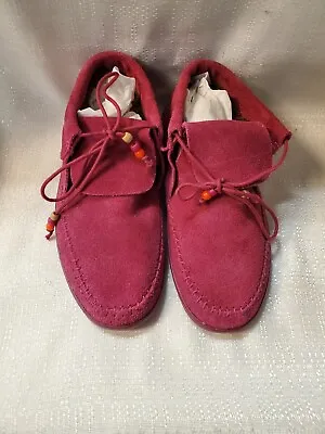 Buy Vans Authentic Mohikan Fleece Red Plum Shoes Womens Sz 5 Surf Siders Moccasins • 37.80£
