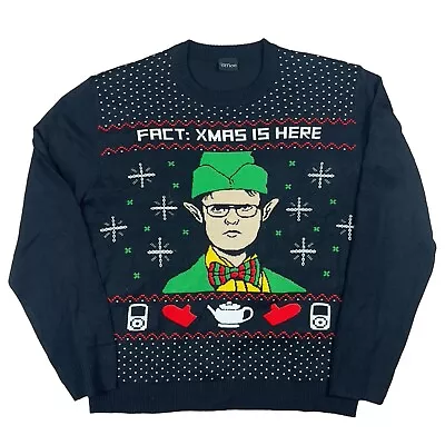 Buy The Office Dwight Schrute Ugly Christmas Knit Sweater X-Mas Black Size 2XL • 17.92£