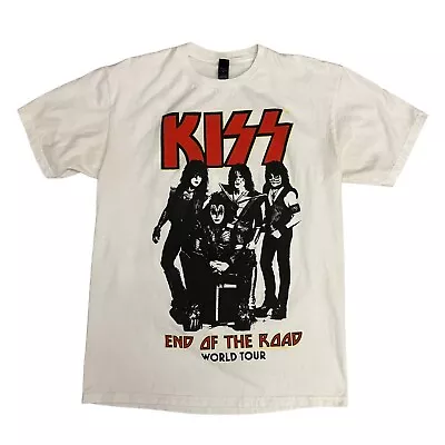Buy KISS T-Shirt End Of The Road Tour White Mens M Short Sleeve Glam Rock Music Band • 15.99£
