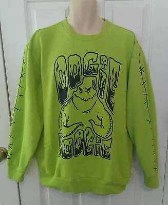 Buy Disney Tim Burton  Nightmare Before Christmas OOGIE BOOGIE XL Green Sweatshirt • 22.72£