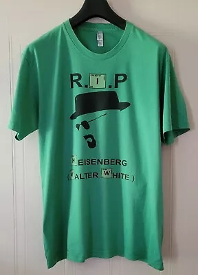 Buy Breaking Bad Mens Crew T-shirt Green With 'rip Heisenberg'' Print Size L Gc • 7.99£