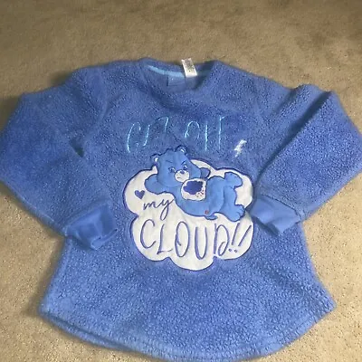 Buy Care Bears Grumpy Get Off My Cloud Blue Pajama PJ Shirt Top Cozy Fuzzy Size XS • 5.60£