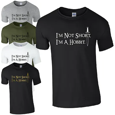 Buy I'm Not Short, I'm A Hobbit T-Shirt - Funny Men & Kids LOTR Inspired Fan New Top • 10.62£