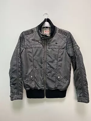 Buy MUSTANG Men's Grey Zip Bomber Jacket Size S • 29.99£