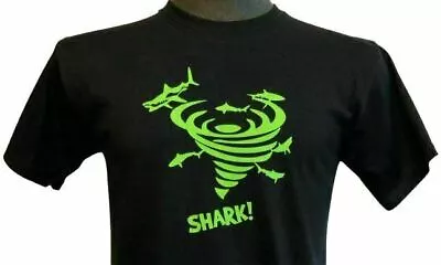 Buy Shark T-Shirt Black Loose Fit Cotton Size Medium • 7.20£