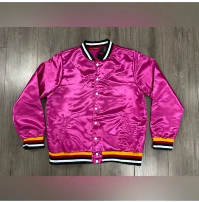 Buy Stranger Things Rink-O-Mania Rollerskating Pink Satin Jacket Sz Large • 95.41£
