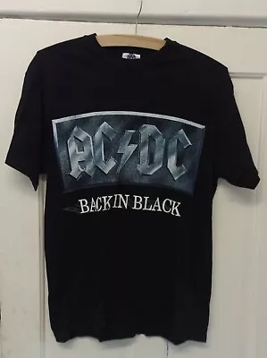 Buy AC/DC Back In Black S Small T-shirt Tee Angus Young Rock • 10£