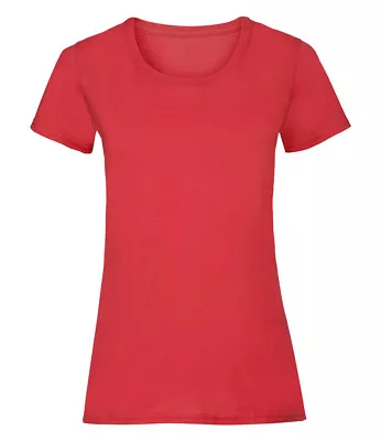 Buy Ladies Plain T-Shirts Cotton Women Crew Neck Coloured Fitted Tee Shirt Printable • 4.49£