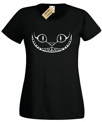 Buy Women's Cheshire Cat T-Shirt | S To Plus Size | Alice In Wonderland Hatter Cute • 12.95£