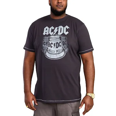 Buy D555 Mens Official ACDC Hells Bells Big Tall Kingsize T-Shirt Top Tee - Black • 22.95£