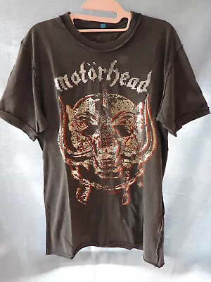 Buy Amplified - Vintage Motorhead  Stud And Metallic Logo T-Shirt - Black - Size L • 7.99£
