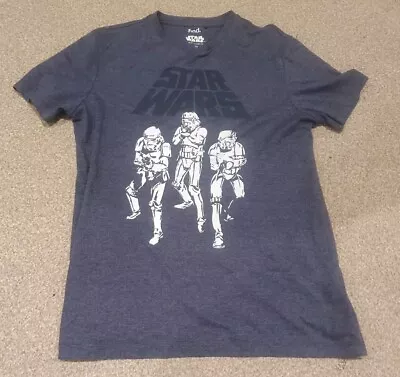 Buy Star Wars Storm Trooper Mens Medium T Shirt Grey / Blue Spell Out  • 4.49£