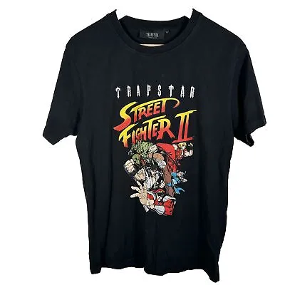 Buy Trapstar Street Fighter 2 Capcom Trapstar Rare Black Cotton T-Shirt Size Medium • 28.49£