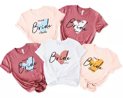 Buy Personalised Hen Party T Shirts, Team Bride Group T Shirt, Multiple Bride Love • 5.99£