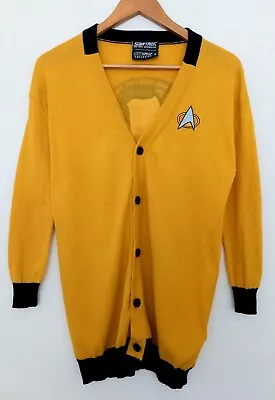 Buy Star Trek Next Generation Lootwear Mens Yellow Cotton Cardigan - Small • 8.95£