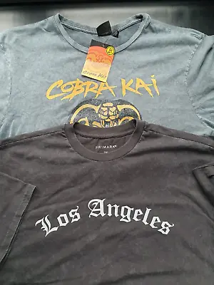 Buy MENS T Shirt Los Angeles + Cobra Kai UK Size 2XL Both T.Shirts • 12£