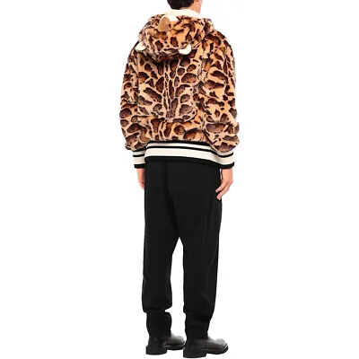 Buy DOLCE & GABBANA Jacket Faux Fur Bengal Cat Face Hood Brown Size 48 - RP £2295.00 • 1,179£