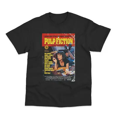 Buy Retro Movie Poster Inspired By Pulp Fiction DTG Printed Black Or White T-Shirt • 12.95£
