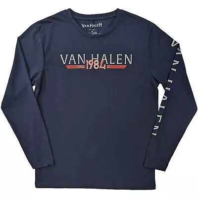 Buy Van Halen 84 Tour Navy Long Sleeve Shirt NEW OFFICIAL • 21.19£