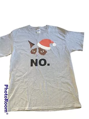 Buy Grumpy Cat Grey Christmas T Shirt Size Large VGC..... • 20£