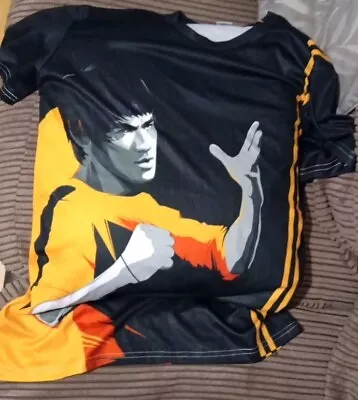Buy  Womens/Mens Bruce Lee 3D Print Casual T-Shirt Short Sleeve Tops Tee • 10.99£